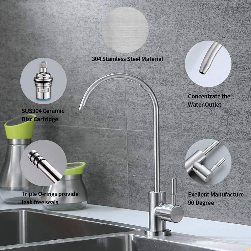 BATHLET Kitchen Water Filter Faucet Lead-Free Drinking Water Faucet