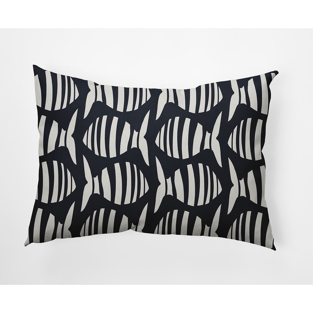 Swimming School Nautical Indoor/Outdoor Throw Pillow