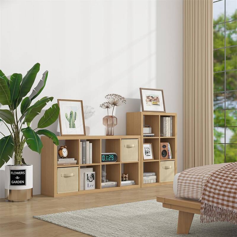 9 Cube Storage Organizer with Back Panels - 10.2"D x 37.7"W x 37.7"H