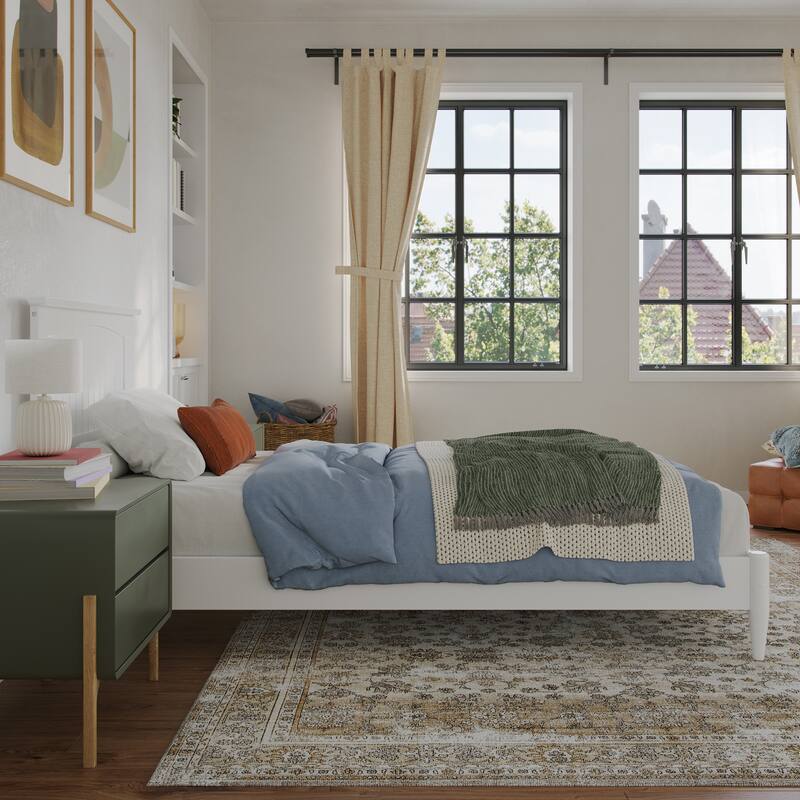 Naples Solid Wood Low Profile Platform Bed