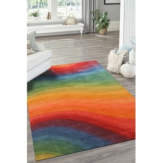 Hand-tufted Wool Lollipop Contemporary Abstract Desertland Area Rug ...