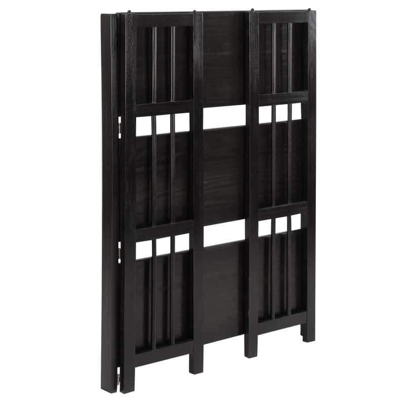 Porch & Den Edgemont 100% Solid Wood Folding Stackable 27.5-inch Bookcase