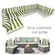 Option Grass green and white stripes