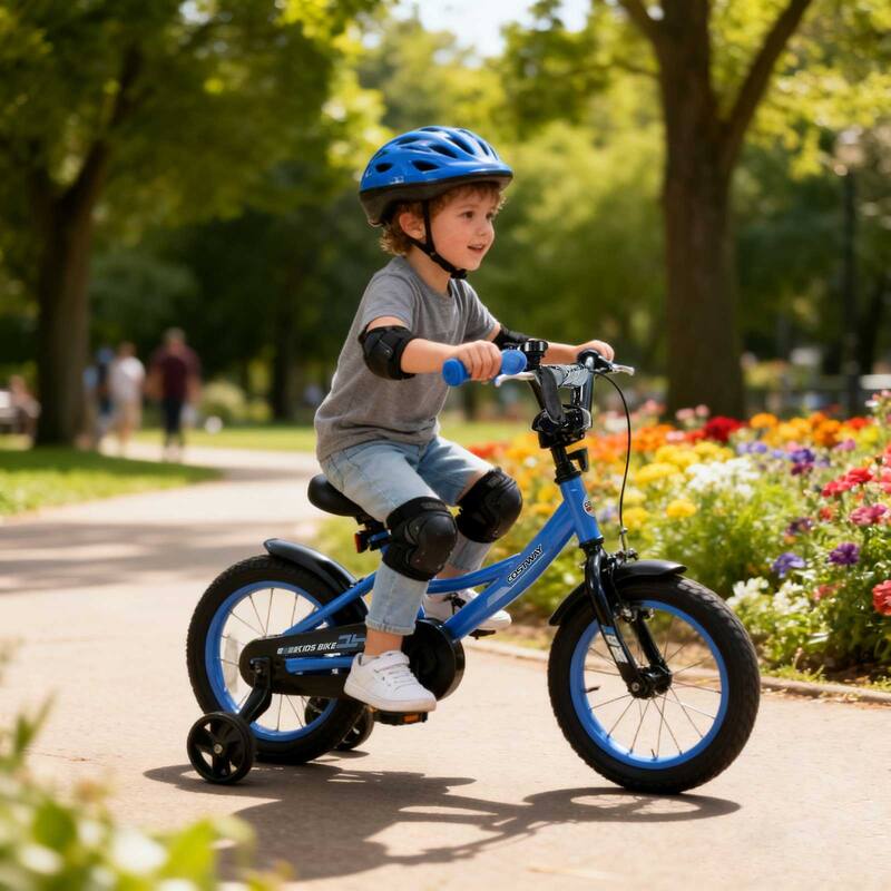 Costway 14" Kids Bike with Removable Training Wheels Adjustable Seat & - See Details