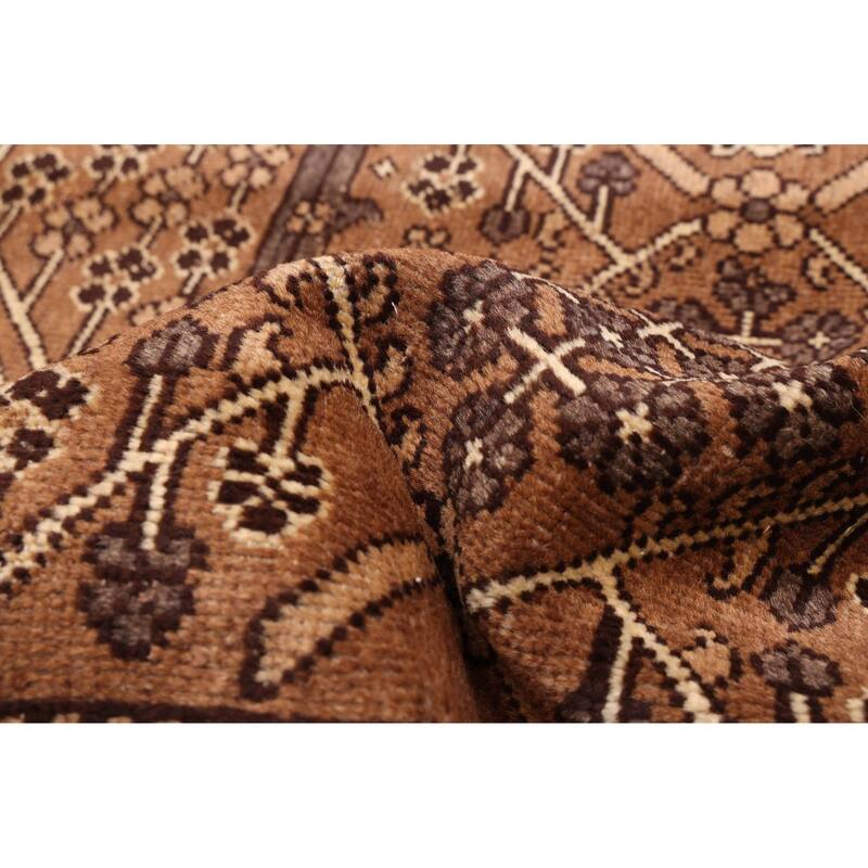 ECARPETGALLERY Hand-knotted Antalya Vintage Brown Wool Rug - 6'10 x 9'9