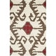 preview thumbnail 96 of 147, SAFAVIEH Handmade Wyndham Zvonka Modern Wool Rug 2'6" x 4' - Ivory/Brown - Rectangle