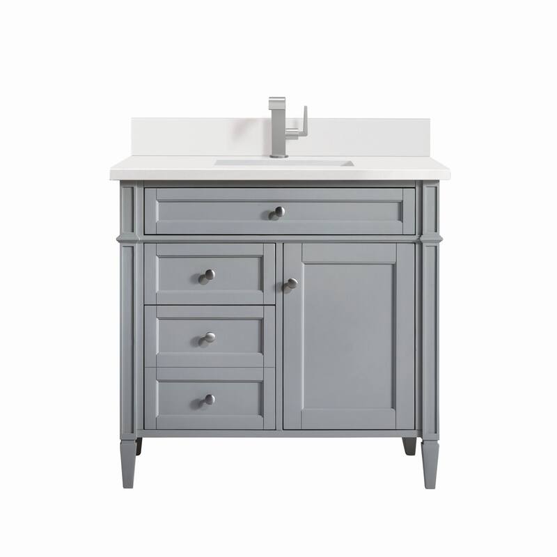 James Martin Vanities 650-V36-1WZ Brittany 36" Single Basin Poplar - Urban Gray