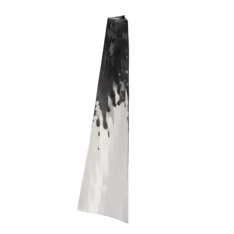 Stainless Steel Metal Hammered Decorative Vase - Silver - Roche River Decor