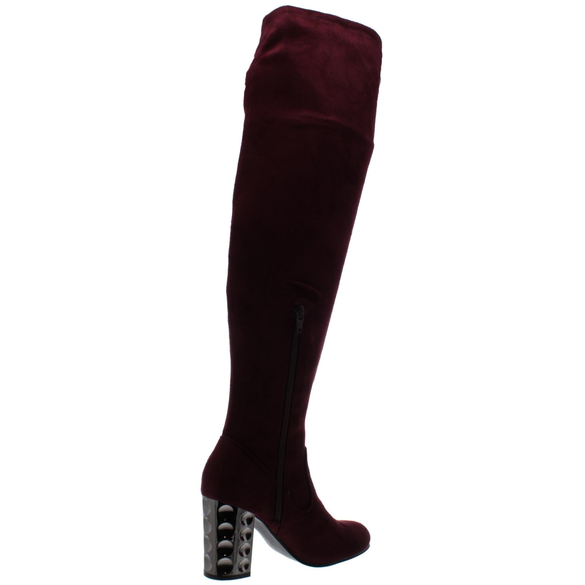 womens stretch knee high boots