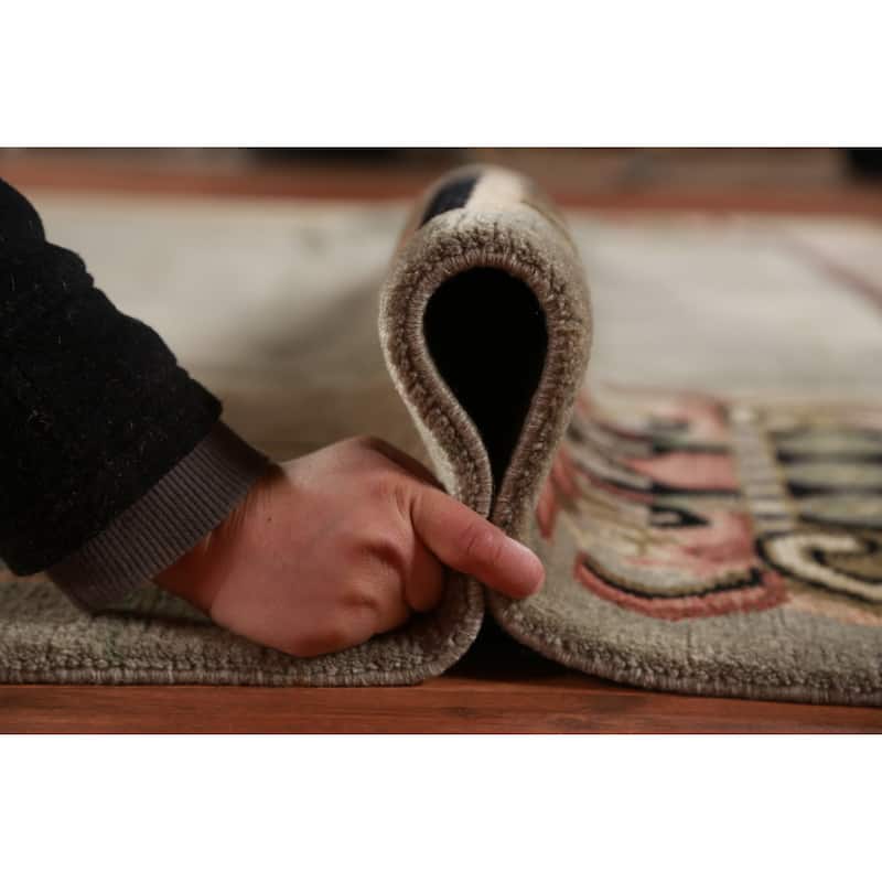 Nepalese Oriental Area Rug Hand-Knotted Wool Carpet - 9'0"x 11'7"