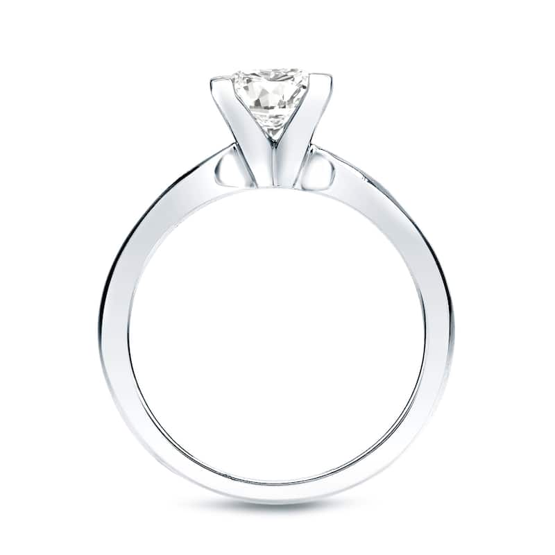 Auriya 10k Gold 1ctw Princess Cut Solitaire Diamond Engagement Ring (I-J, SI1-SI2)