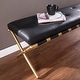 preview thumbnail 2 of 8, Cassatt Contemporary Black Fabric Bench