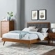 preview thumbnail 27 of 48, Willow Full Wood Platform Bed With Splayed Legs Full - Walnut Charcoal