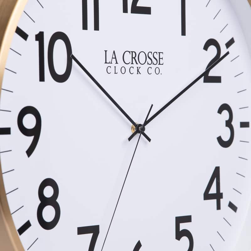 La Crosse Clock 404-3048B 19-inch Callahan Metal Silent Quartz Clock