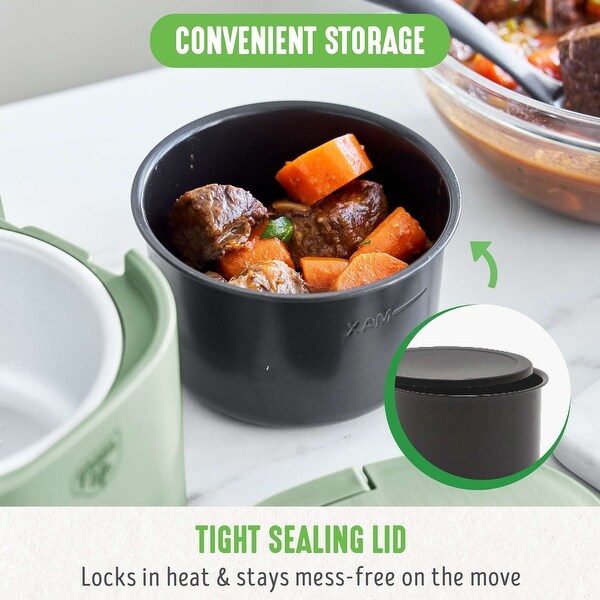 GreenLife 20oz Electric Lunch Box Food Warmer, PFAS & PFOA-Free