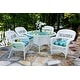 preview thumbnail 1 of 41, Portside Coastal White Outdoor Wicker Dining Set (5-Piece)