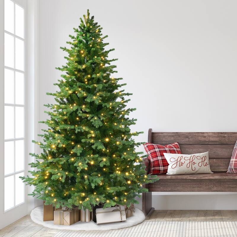 Puleo International 7.5 ft. Pre-Lit Artificial Chatham Fir Tree