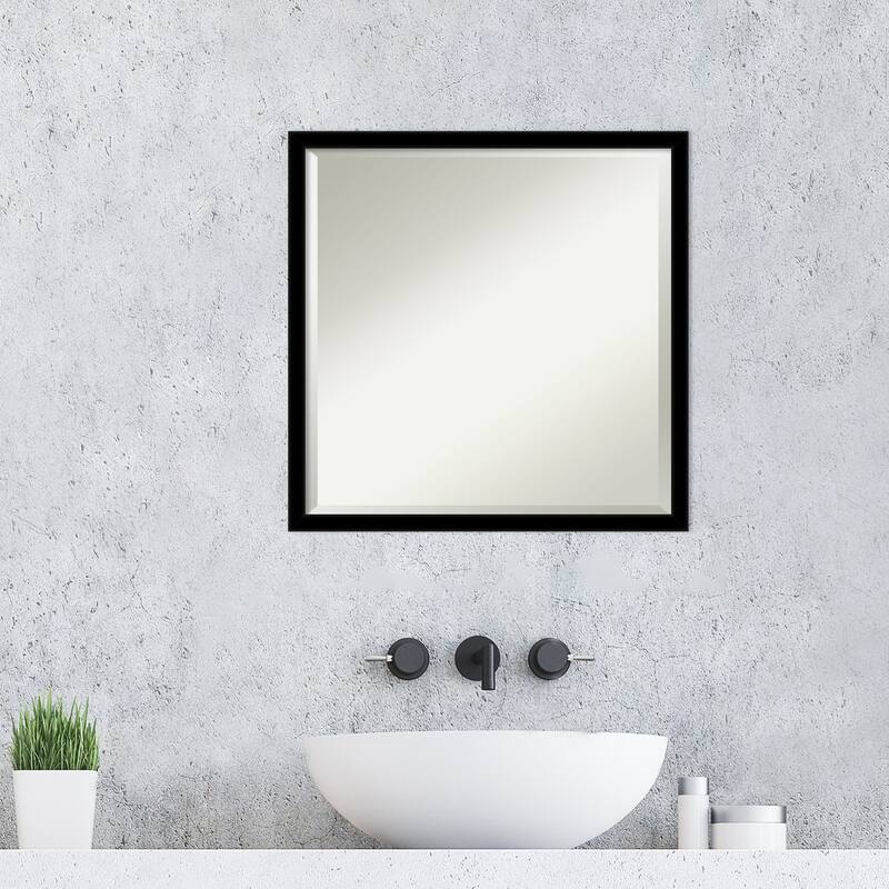 Beveled Bathroom Wall Mirror - Jet Frame