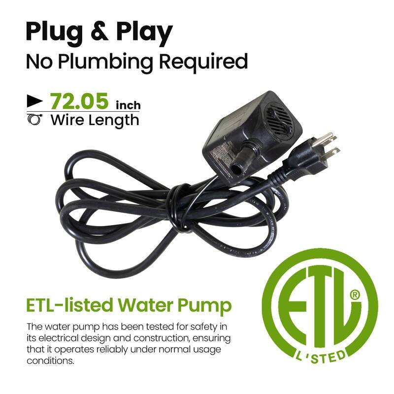 Outdoor 4-Tier Hand Crafted Polyresin Rainforest Wood Weather Resistant Fountain