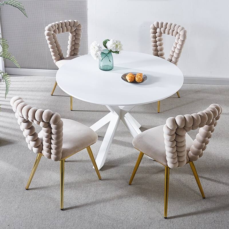 Modern Chair(Set Of 2 ) With Iron Tube Legs