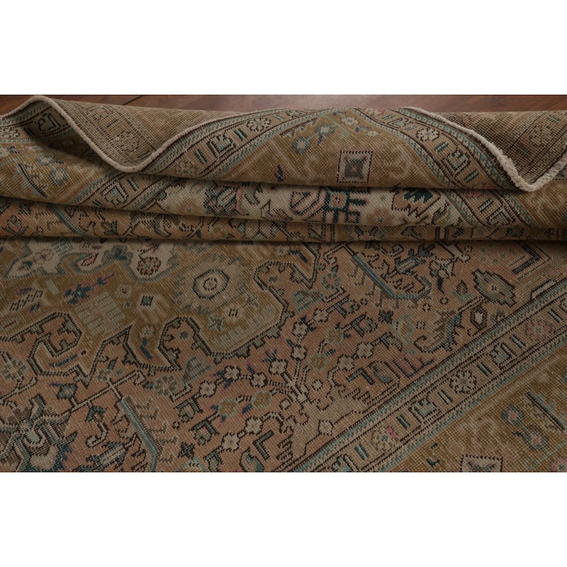 Geometric Tabriz Persian Area Rug Handmade Wool Carpet - 6'5" x 9'7"
