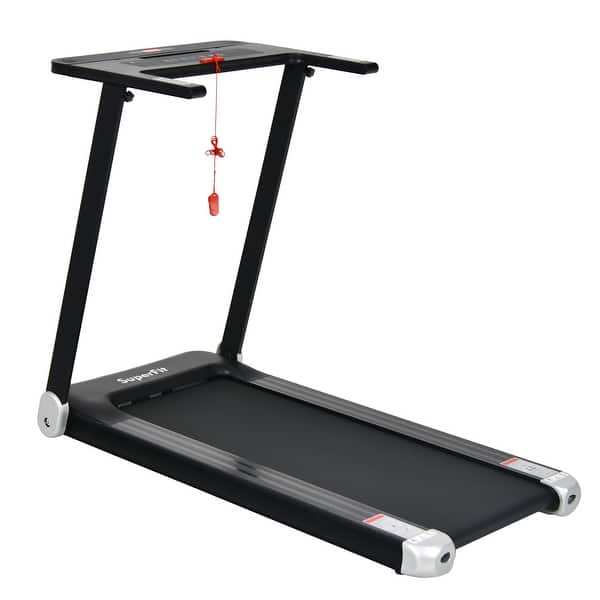 slide 2 of 36, SurperFit Folding Electric Treadmill Compact Walking Running Machine - 44.5'' x 23'' x 37''