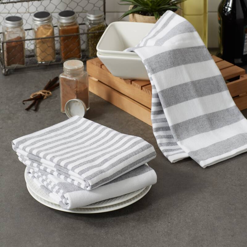 Asst Barn Red French Terry Dishtowel Set/3