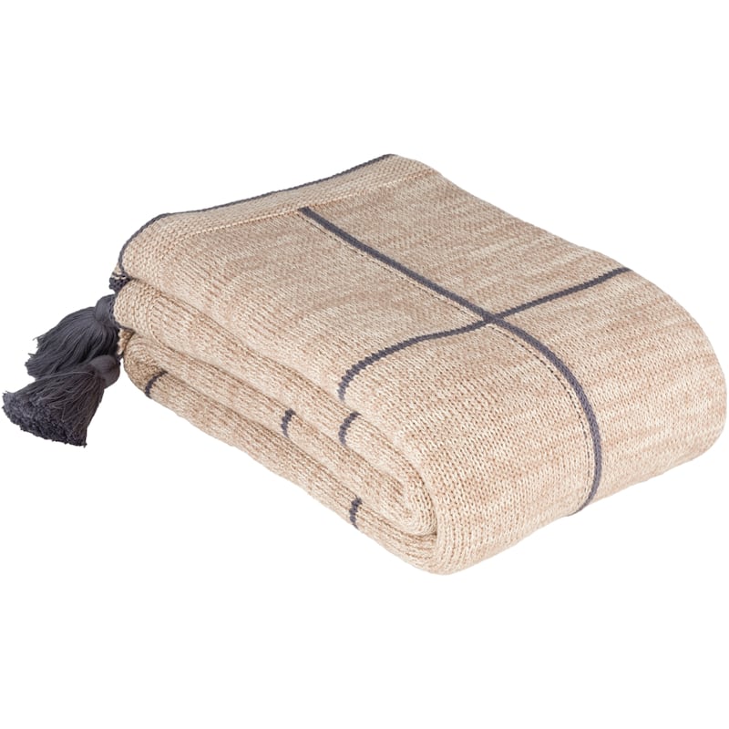 Artistic Weavers Karin Modern Knitted 50" x 60" Cotton Throw