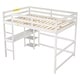 preview thumbnail 16 of 91, Modern Solid Wood Loft Bed with Built-in Desk, Safety Ladder