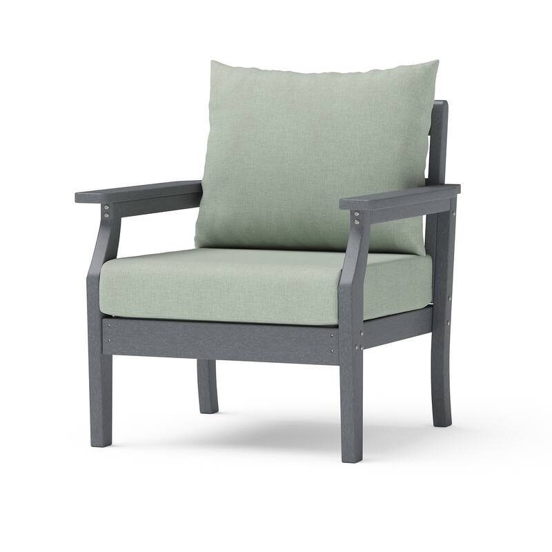 Kamas Outdoor Patio Club Chair - Charcoal Frame