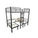 preview thumbnail 7 of 5, Full over Full Bunk Bed, Transformable to Full Size Loft Bed, Black