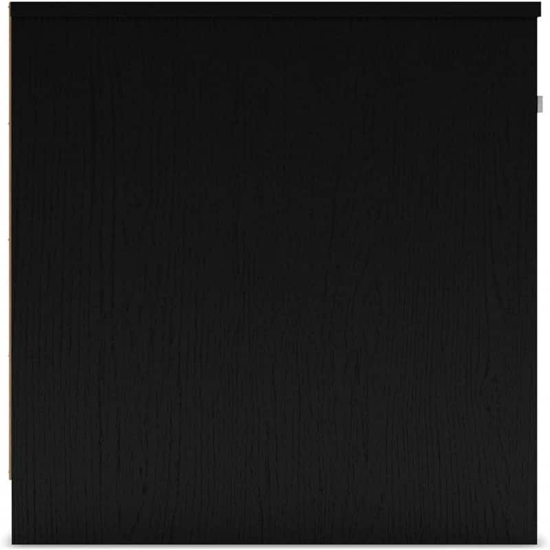 Finch Modern 1 Drawer Night Stand with Open Cubby Black