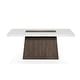 preview thumbnail 9 of 9, Furniture of America Evangeline Modern Dark Walnut Genuine Marble Top 70-inch Dining Table