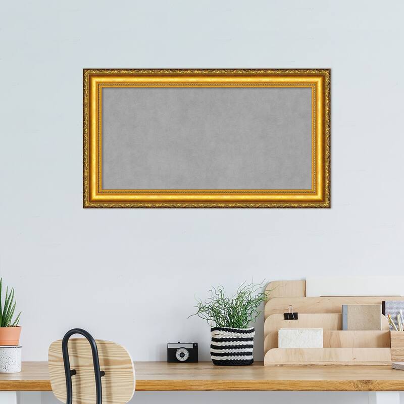 Amanti Art Colonial Embossed Gold Framed Magnetic Board