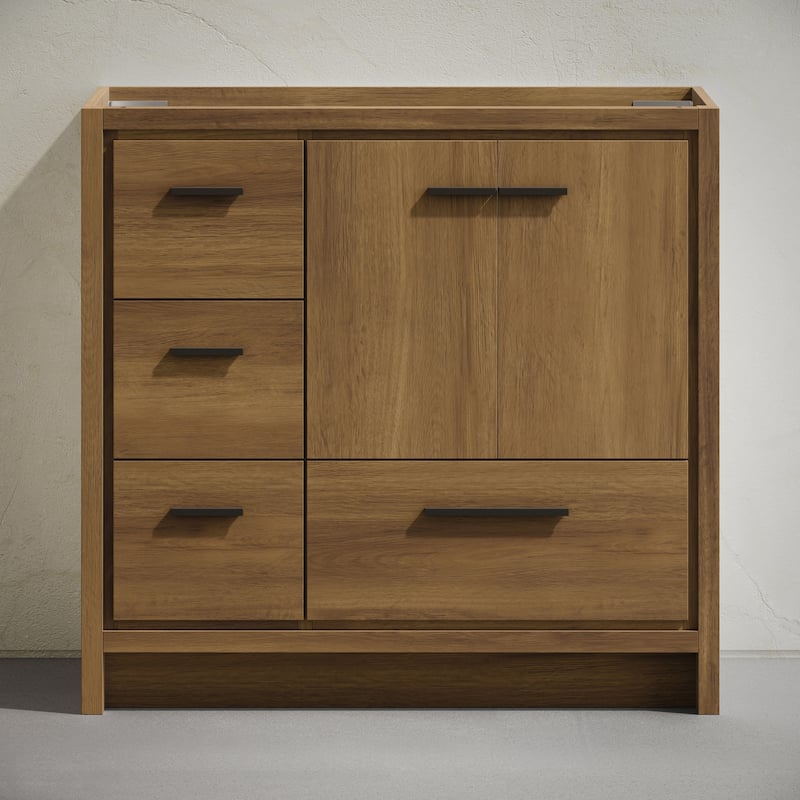 Virage 36" Freestanding Bathroom Vanity In Brown Oak Without Sink Top - 36