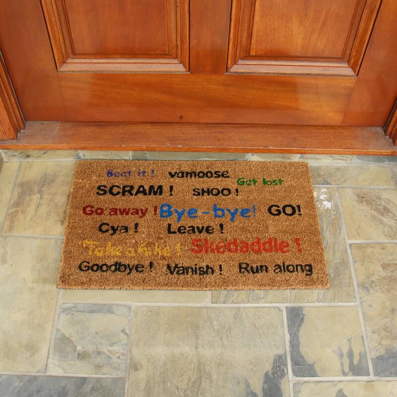 Rubber-Cal Rude "Leave Door Mat" Kit - 18" x 30" - 2 Doormats