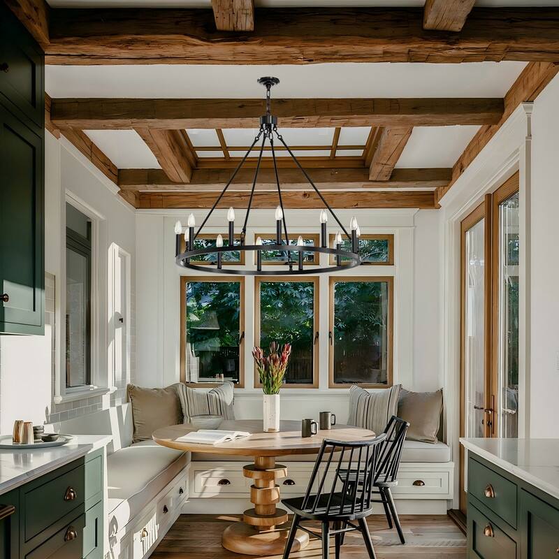 Wagon Wheel Chandelier Collection - Rustic Farmhouse Lighting for Every Space