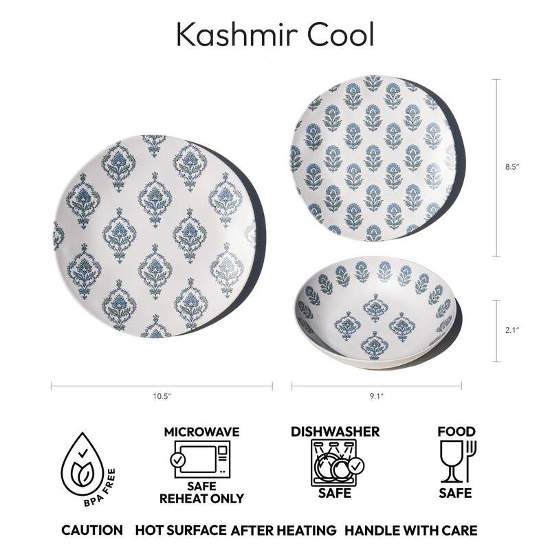 Abode Homewares Kashmir NewWave Melamine Salad Plate - 8.5" - Set of 6