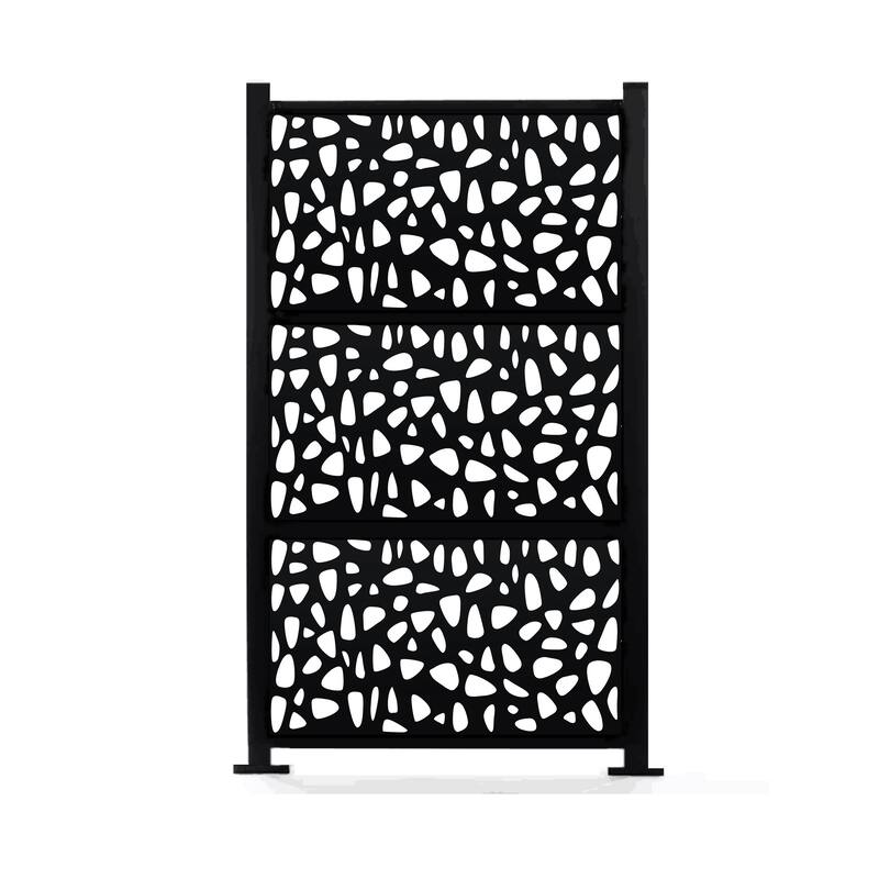 HighlanderHome Freestanding Modular Metal Privacy Screen, 4FtX 6Ft