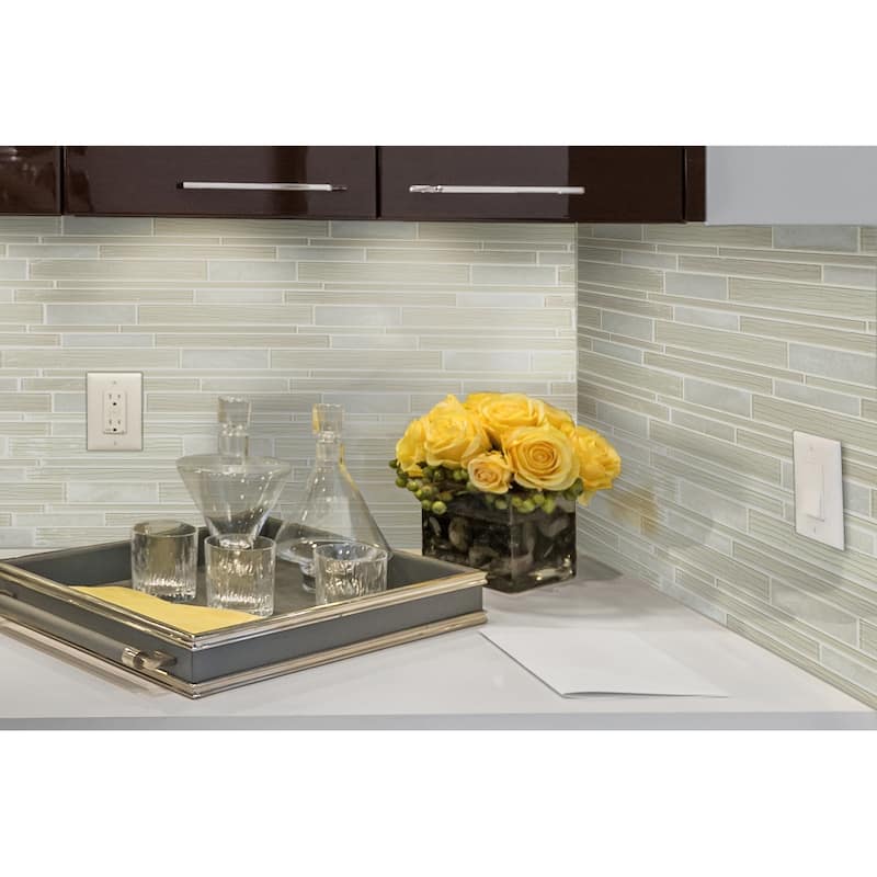 Ackland AKM-G-12X12IL-CA 12" x 12" Glass and Marble and Metal and