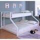 preview thumbnail 6 of 11, Drella Transitional Metal Bunk Bed with Ladder by Furniture of America Twin XL/Queen - White powder coating