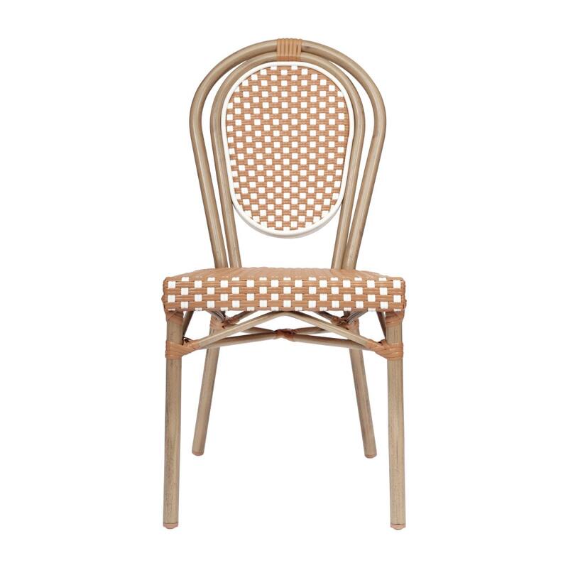All-Weather Commercial Paris Chair with Black Metal Frame