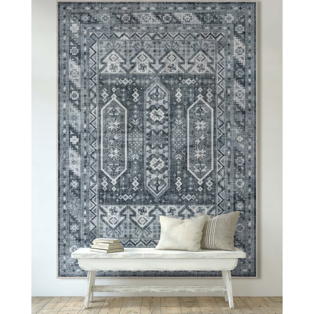 Well Woven Apollo Praha Tribal Machine Washable Area Rug