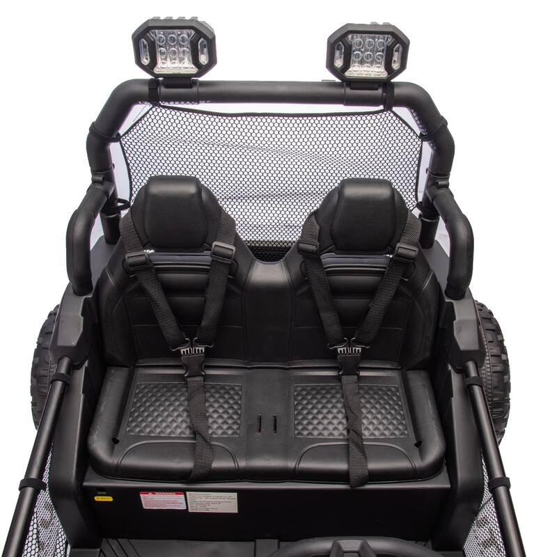 24V Kids UTV Ride-On Car with 400W Power, Four-Wheel Suspension, Bluetooth, and Remote Control.