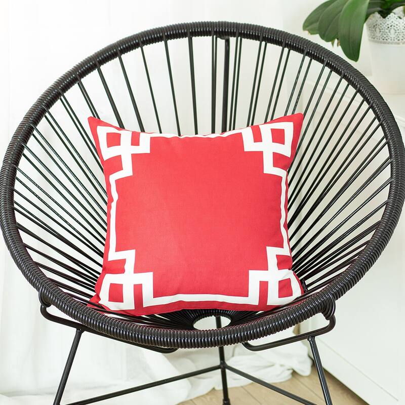 Geometric Greek Key Decorative Throw Pillow Cover