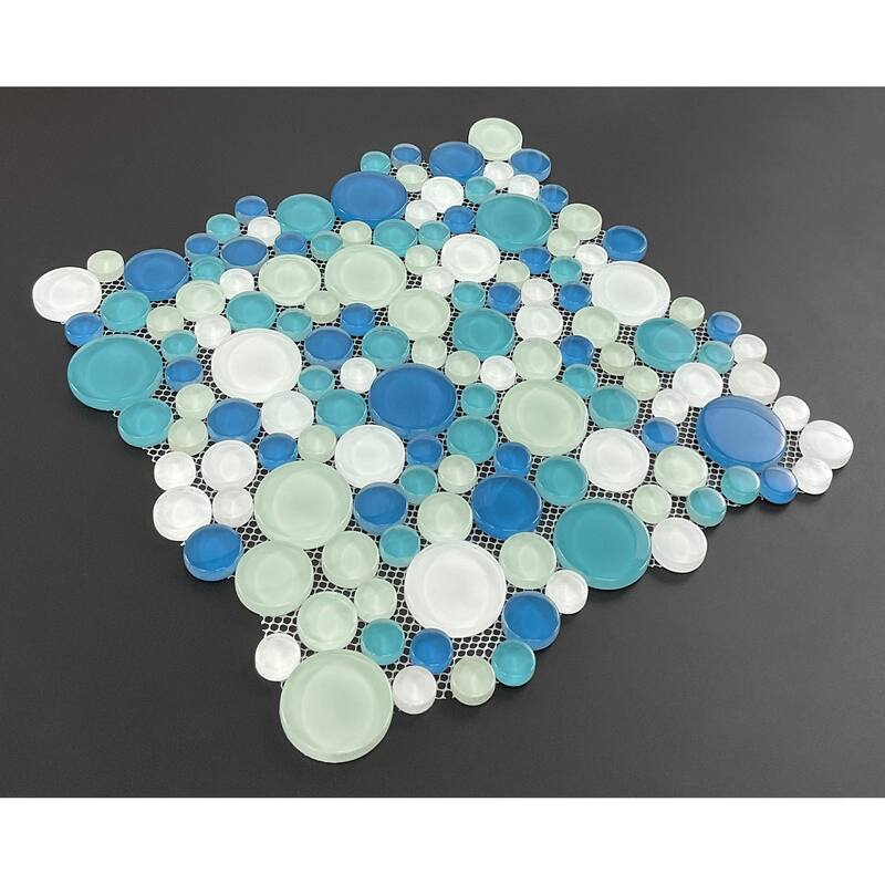Random Size Bubble Round Glass Mosaic Wall Tiles