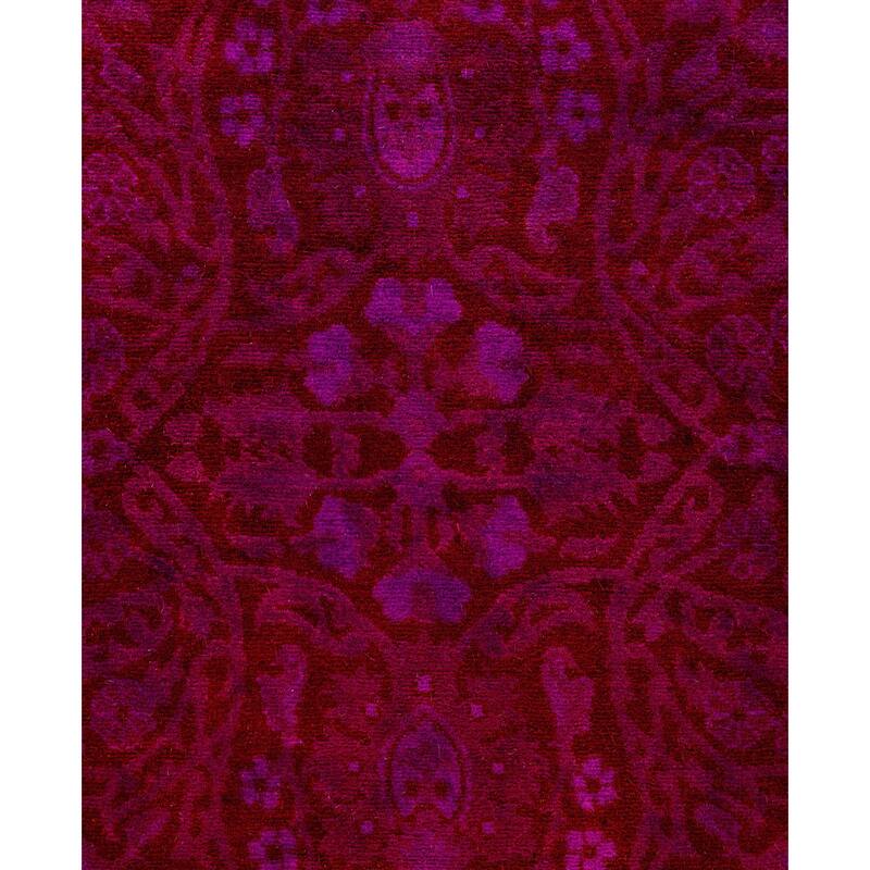 Overdyed One-of-a-Kind Hand-Knotted Area Rug - Red - 3' 0" x 7' 4"