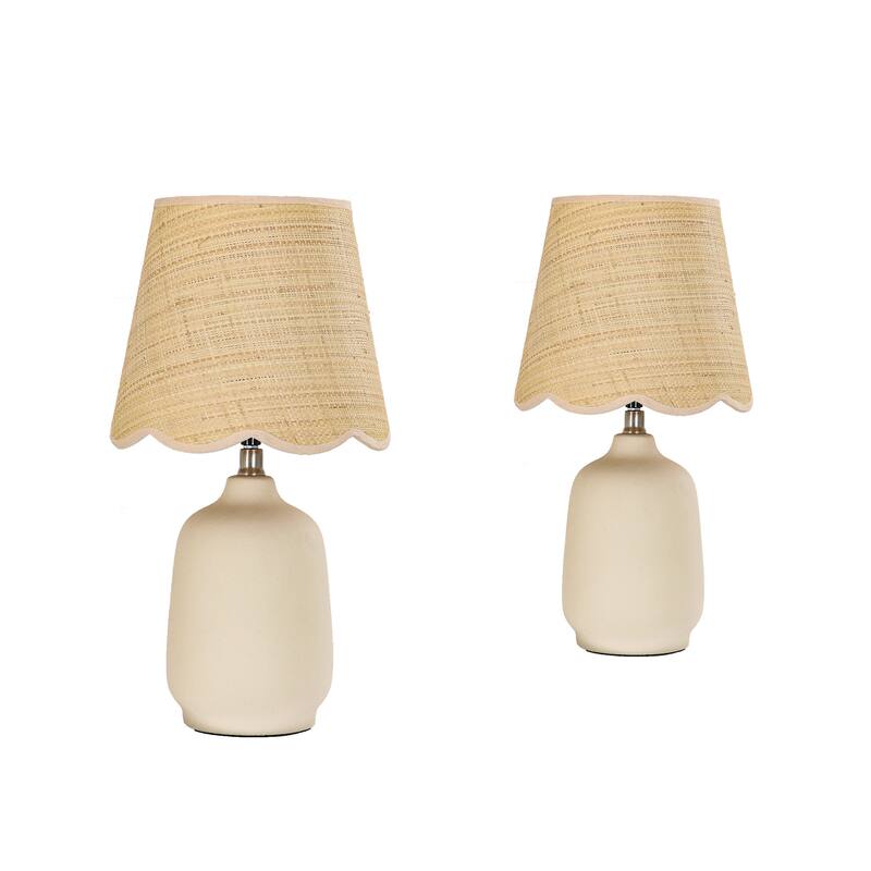 Traditional Ceramic Woven Table Lamp for Living Room