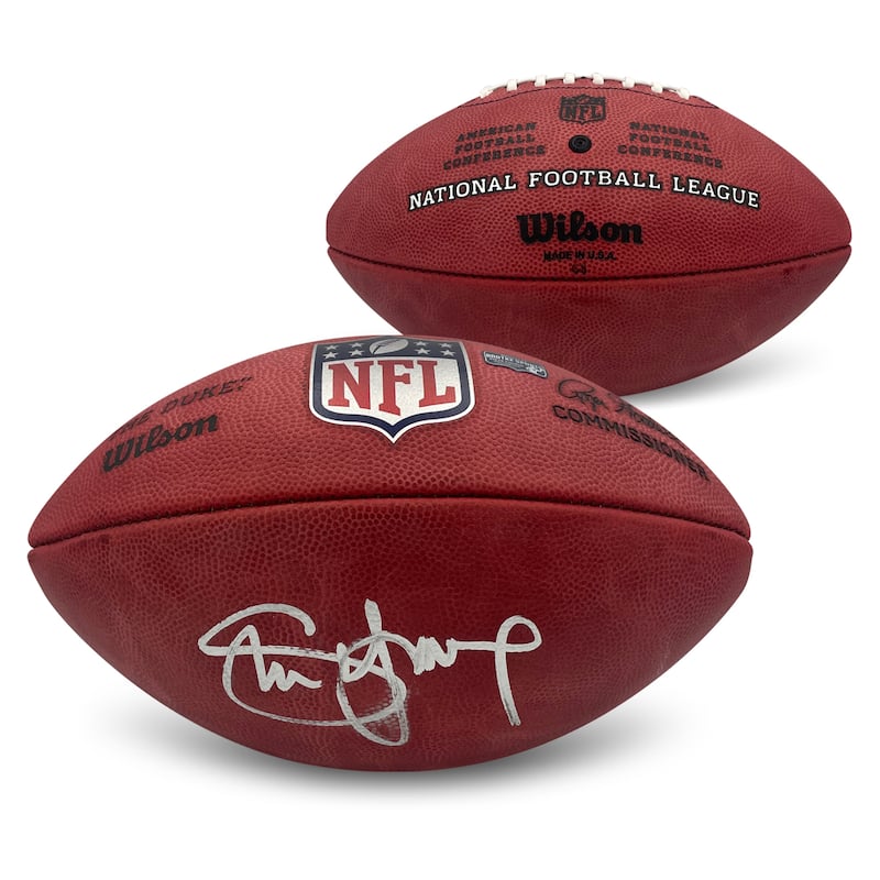 Steve Young Autographed NFL Authentic Duke Game Signed Football Radtke Sports COA - 8' x 11'