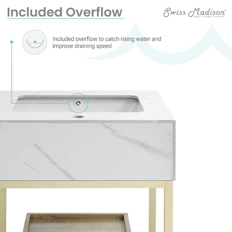 Swiss Madison SM-BV720 Beau 21" Free Standing Single Basin Vanity Set